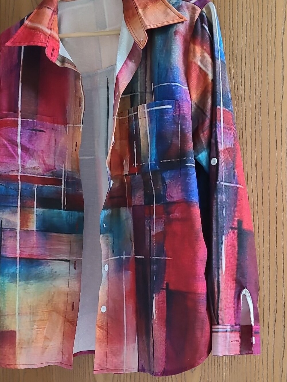 Colorful Abstract Button-Up Shirt - Picture 2 of 3